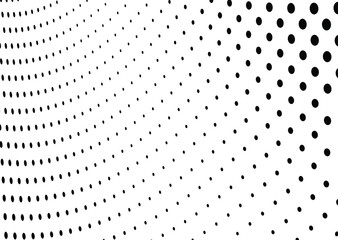 Halftone abstract wave texture with dotted pattern, futuristic vector design for projects.