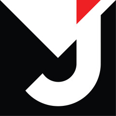 Letter MJ minimalist logo