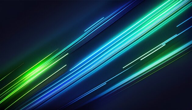 diagonal blue and green light streak on a dark background abstract art - Powered by Adobe