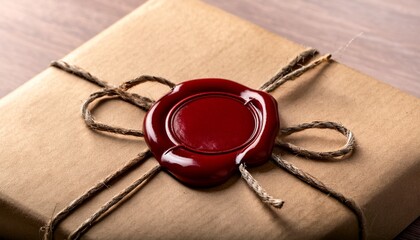 tied package with wax seal