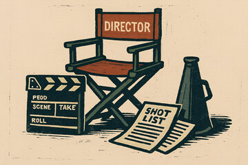 Director&rsquo;s Film Set Tools &ndash; Charcoal Sketch
