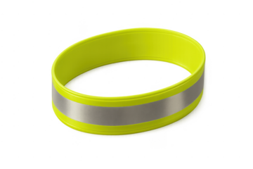 Neon yellow reflective safety wristband for visibility