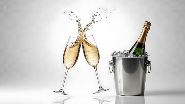 Celebratory champagne toast - Powered by Adobe