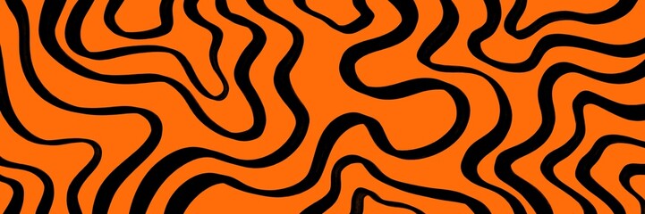 Fototapeta premium Abstract organic line pattern in gray and brown tones, calm modern backdrop