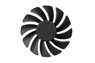 Black fan blades rotor for computer cooling system