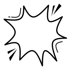 Boom comic speech. Speech bubble outline 
