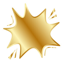 Boom comic speech. Golden speech bubble illustration  © DesignNFMR