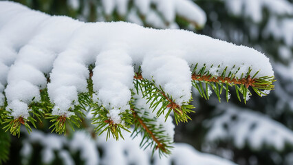 snow covered pine tree