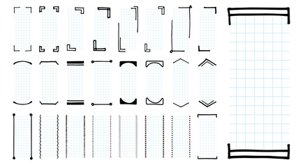 縦ライン・括弧で囲む縦長見出しフレーム素材