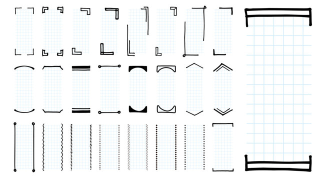 縦ライン・括弧で囲む縦長見出しフレーム素材