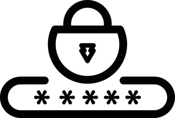 Code lock icon representing secure access, password protection, and digital privacy in a clean modern design