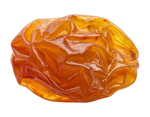 Amber dried date isolated on transparent background