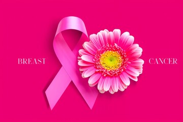 A beautiful thematic card for breast cancer month.