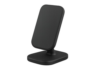 Black wireless charger stand for smartphone charging
