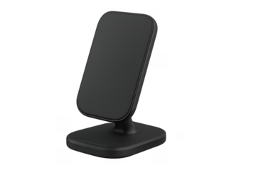 Black wireless charger stand for smartphone charging