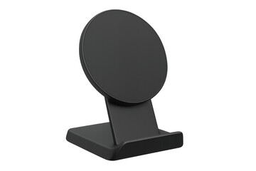 Black wireless charger stand for smartphone technology