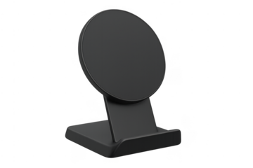 Black wireless charger stand for smartphone technology