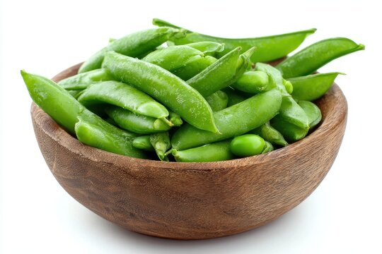 Bowl Overflowing with Fresh Peas: Healthy Green Vegetable Delight