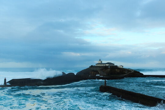 Storm in the port of Tapia de Casariego