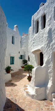 Charming White Town Houses in Binibeca Vell, Balearic Islands, Spain: A Day of Travel and Outdoor Exploration
