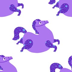 Christmas animals seamless horse pattern for wrapping paper and fabrics and party and kids print