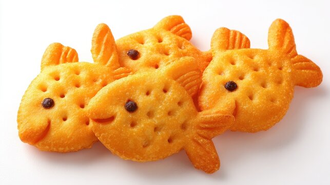 Cheddar Goldfish Snacks: Smiling Crunchy Treats in Bold Orange Packaging