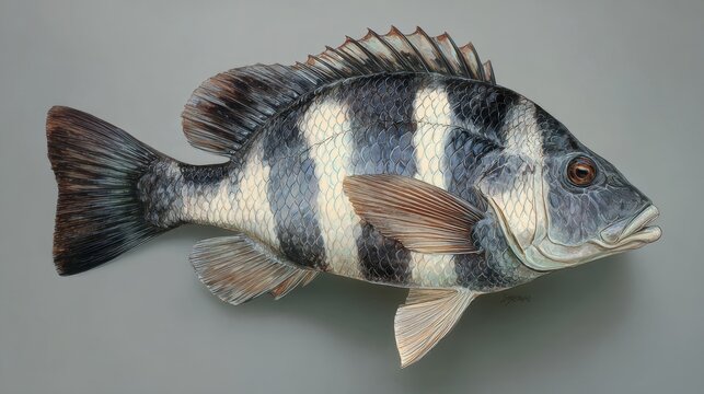 Texas Sheepshead: Prized Gulf Coast Catch with Distinctive Stripes for Fly Fishing Adventures