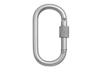 Aluminum screw-lock carabiner for climbing safety equipment