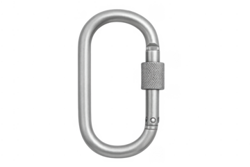 Aluminum screw-lock carabiner for climbing safety equipment