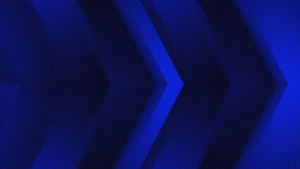 Abstract futuristic blue chevron background with elegant grain texture