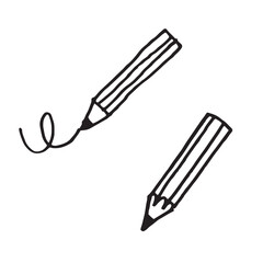 Hand drawn writing pencil doodle.