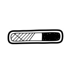 Simple black and white illustration of a band aid or plaster.
