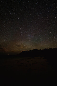 The Cosmos Speaks. Stars in a long exposure from an uninhabited island in The Bahamas
