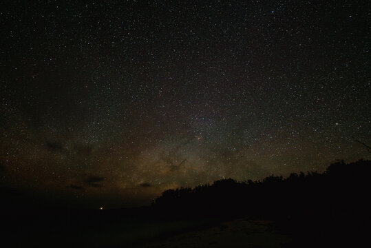 The Cosmos Speaks. Stars in a long exposure from an uninhabited island in The Bahamas