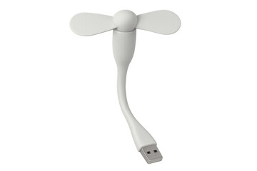 White flexible usb fan providing personal cooling
