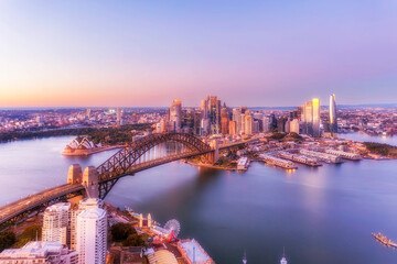 d Sydney Lavender bay over Bridge to CBD