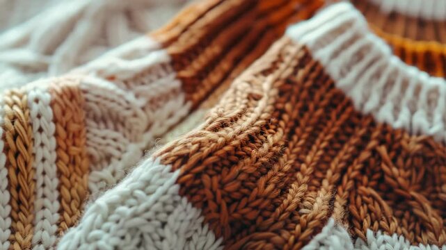 A detailed view of a colorful woven blanket with intricate patterns.