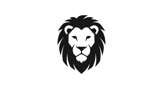 Minimalist Lion Head Logo Design.