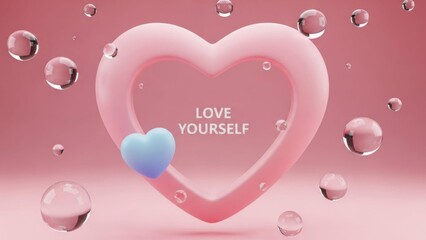 Love Yourself 3D Heart Valentine's Day