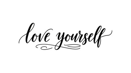 Love Yourself Script Typography