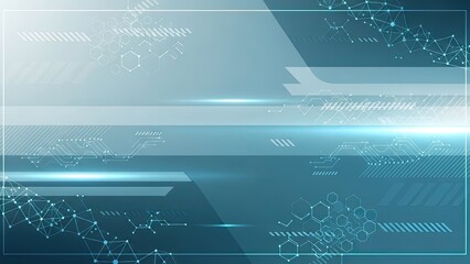 Modern technology background with futuristic circuit board design and glowing blue lines