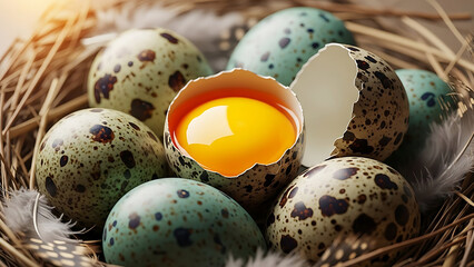 Egg Yolk Quail Egg Nest