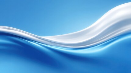 Smooth flowing water in vibrant blue tones creating a serene and tranquil atmosphere, ideal for nature or relaxation themes in visual projects