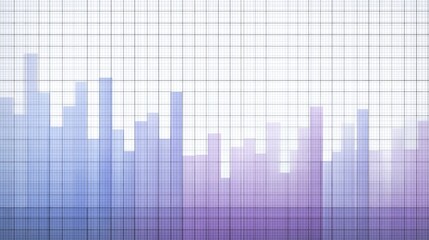 Abstract Visualization of Statistical Data with a Gradient Color Palette on a Gridded Background for Business or Financial Concepts