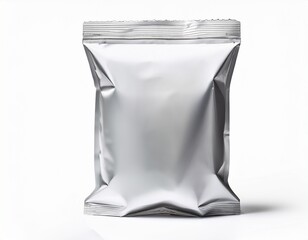 blank snack bag mockup for chips crisps or food packaging isolated on white background