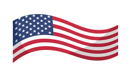 Fototapeta premium American flag waving gracefully in the wind for George Washington's Birthday 