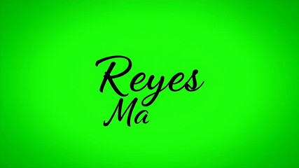 Stylish "Reyes Má" text written in a beautiful flowing script font