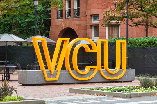 VCU Entrance Sign on the Campus of Virginia Commonwealth University
