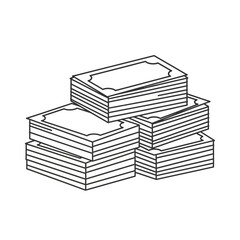 Stacks of Cash Money Illustration - Financial Wealth Concept