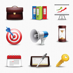 office and Social icons 3d